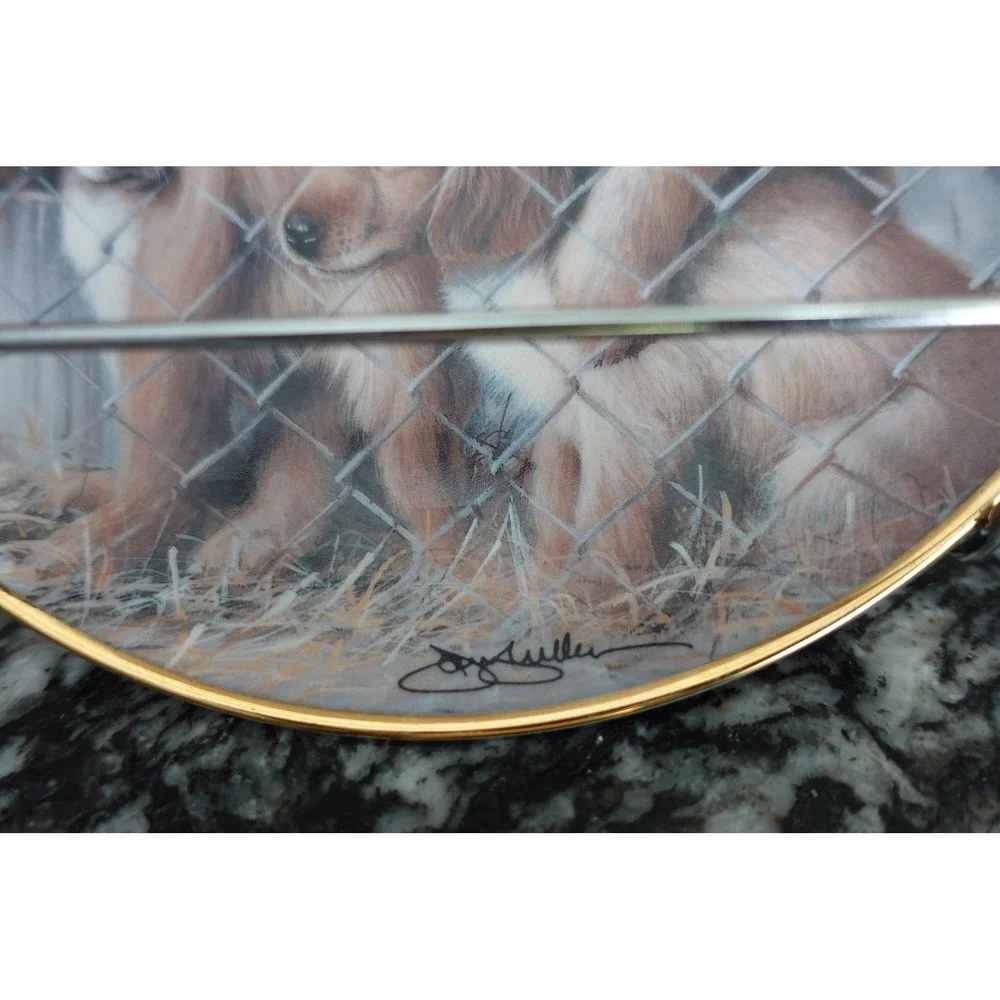 Vintage fine Porcelain Adopt a‎ Puppy Decorative plate